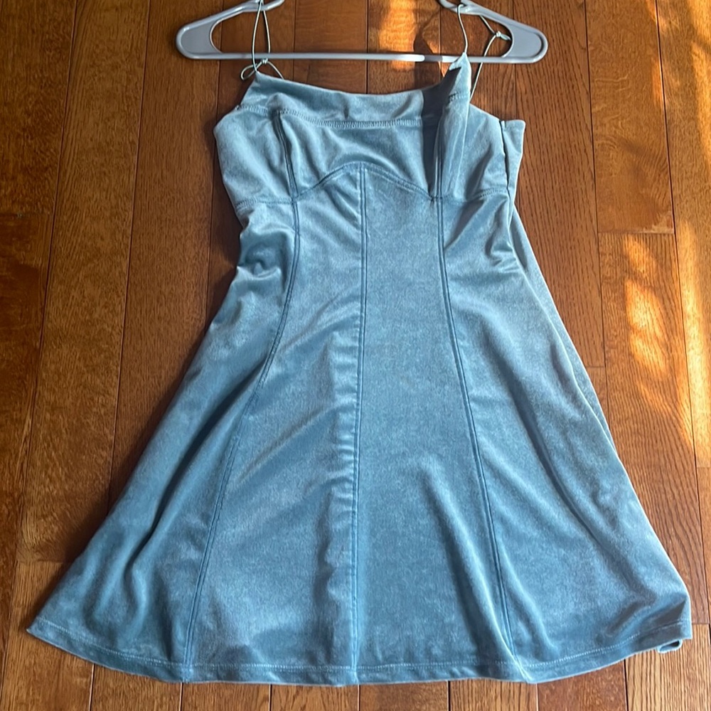 Urban outfitters blue velvet dress
